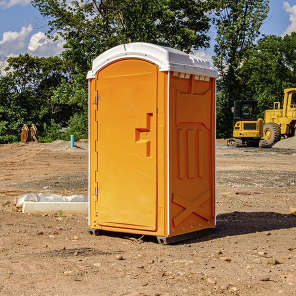 how often are the porta potties cleaned and serviced during a rental period in Milam